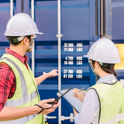 Foreman and Staffs checking container box